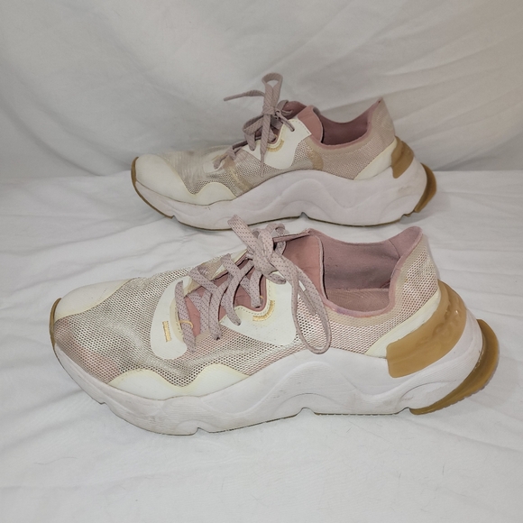 Sorel size 8 KINETIC RNEGD FLOAT Sneakers CHALK / ERASER PINK - Picture 3 of 9